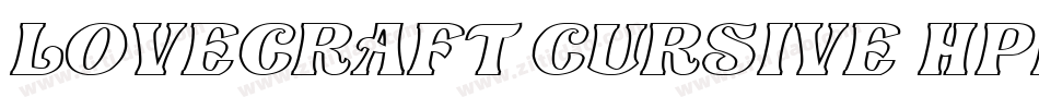 Lovecraft Cursive HPLHS字体转换